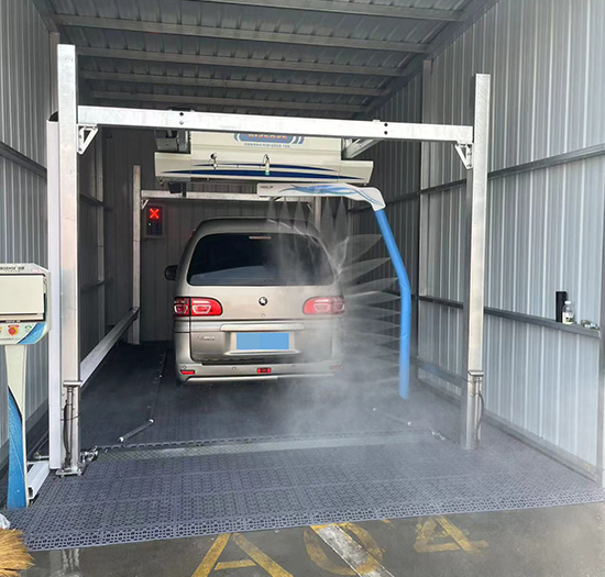 湖北检测中心安装日森无接触洗车机，自助洗车机